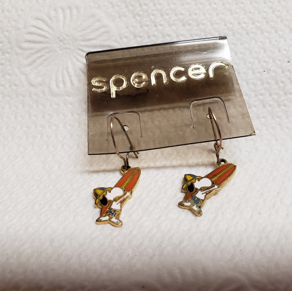 Snoopy Surfboard Earrings